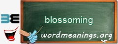 WordMeaning blackboard for blossoming